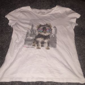 Justice “I Love New Yorkie” shirt.